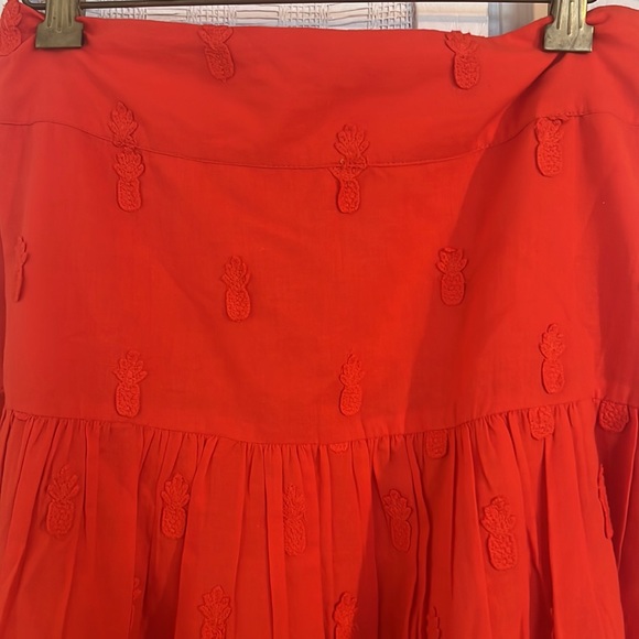 Farm Rio Red 3D Pineapple Mini Skirt nwot sz S - Picture 8 of 10